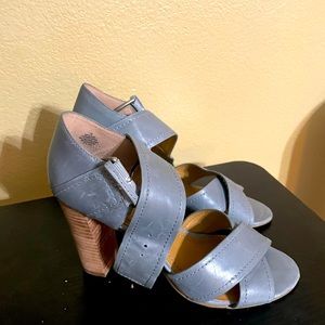 Pale Blue Sandal Heels